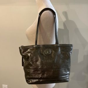 Coach Metallic Olive Tote Bag